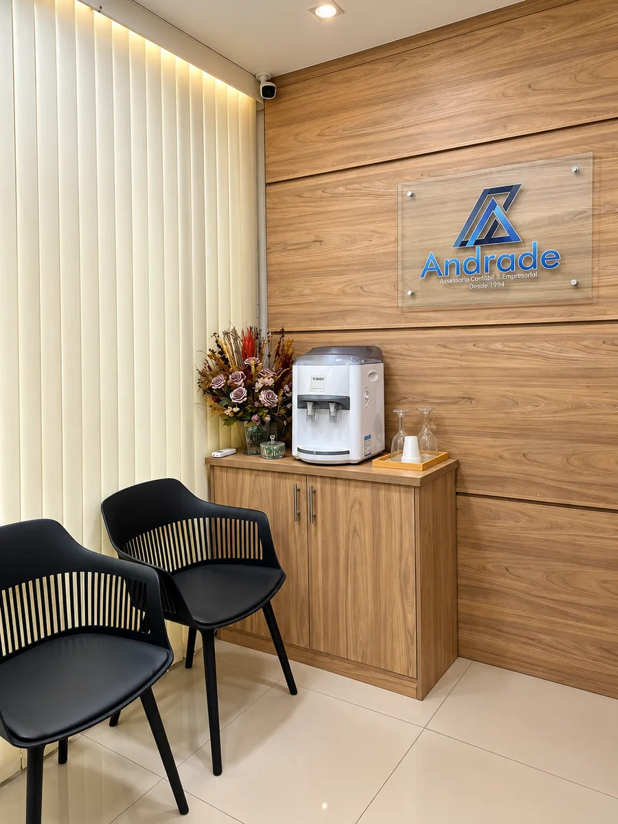 Recepção da Andrade Contabilidade em Nova Iguaçu