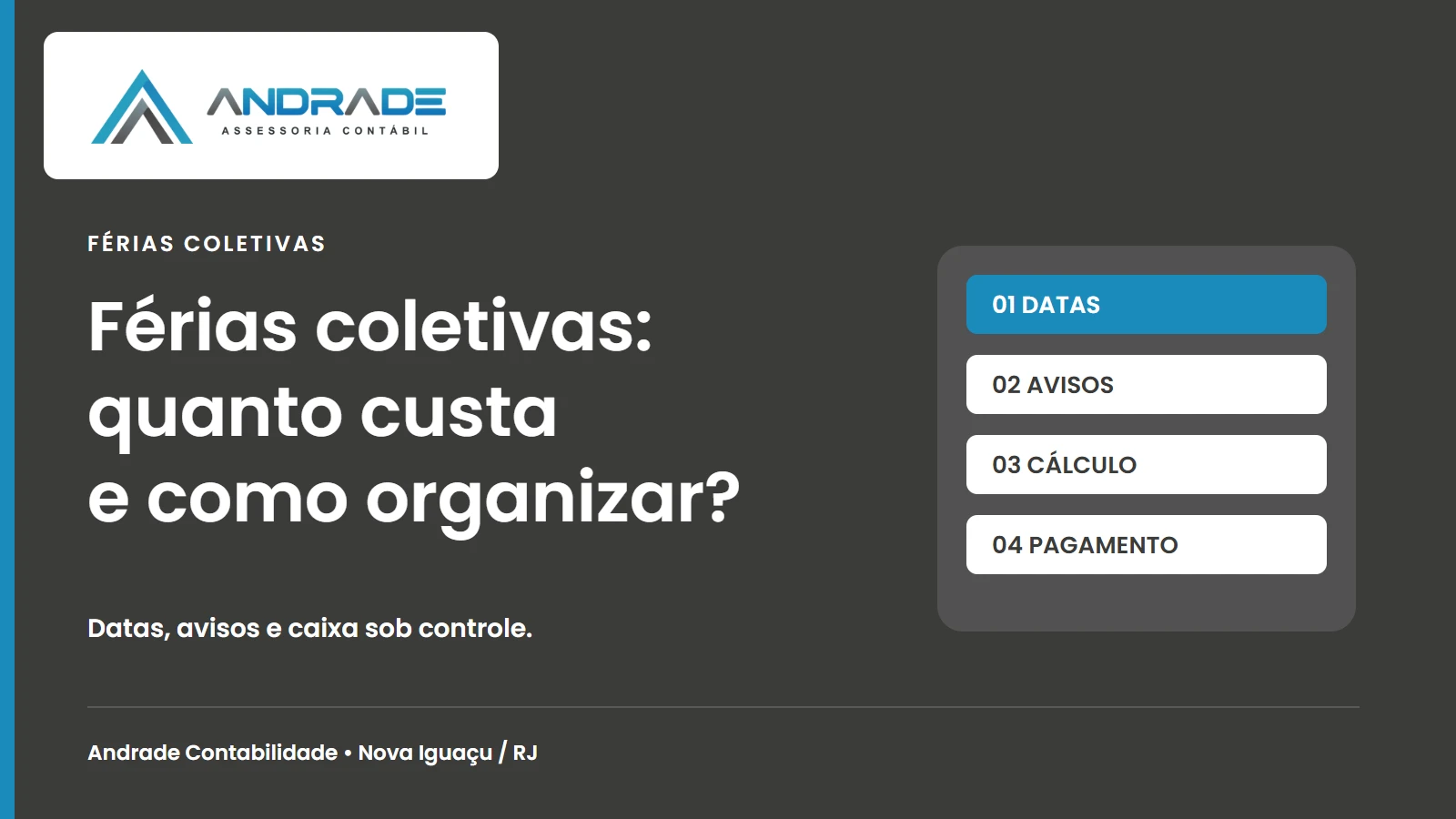 Férias coletivas: quanto custa e como organizar? — Andrade Contabilidade