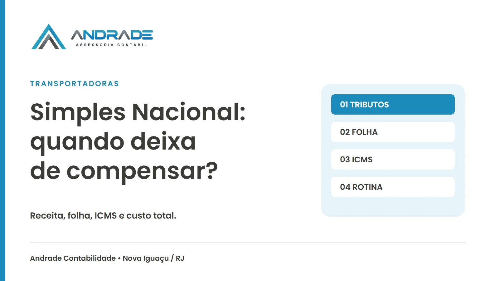Simples Nacional: quando deixa de compensar? — Andrade Contabilidade